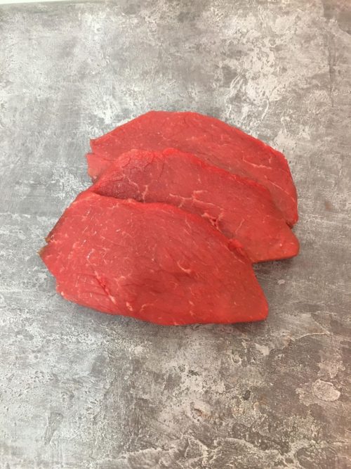 Casserole steak sliced